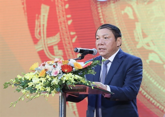 Bộ trưởng Nguyễn Văn Hùng phát biểu khai mạc triển lãm